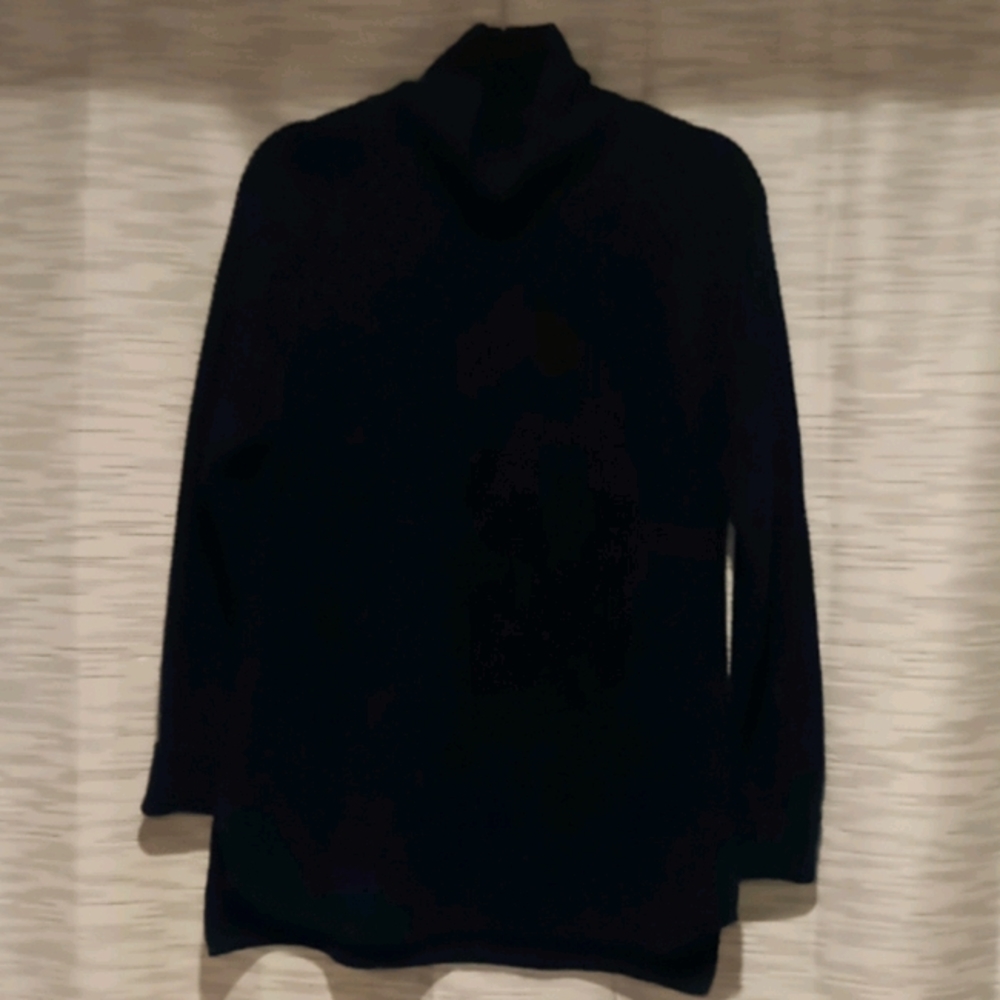 Long, thick, black sweater